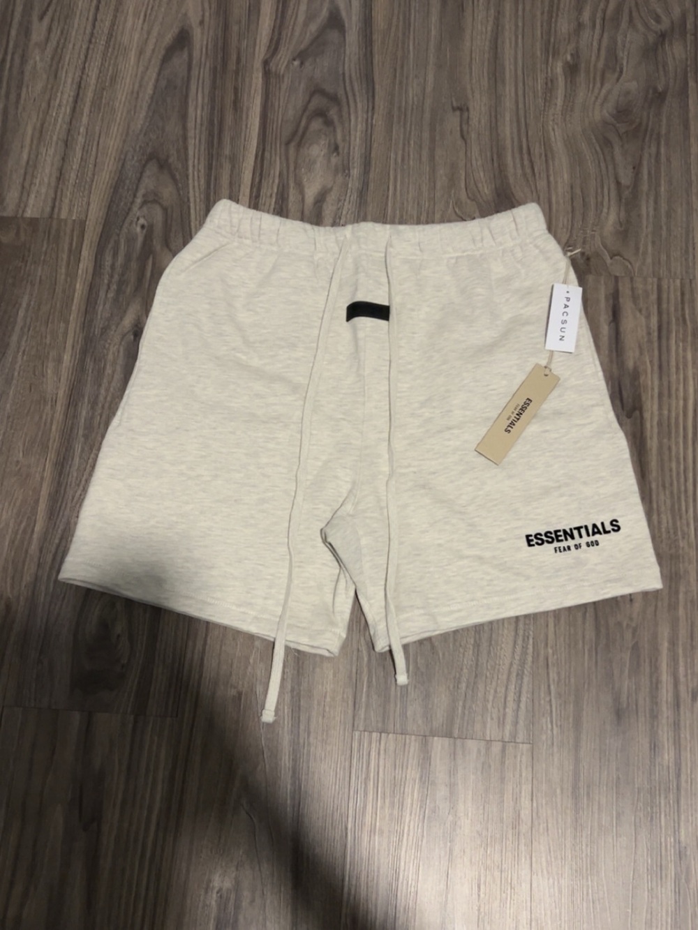 Essentials Men's Cream Drawstring Logo Shorts